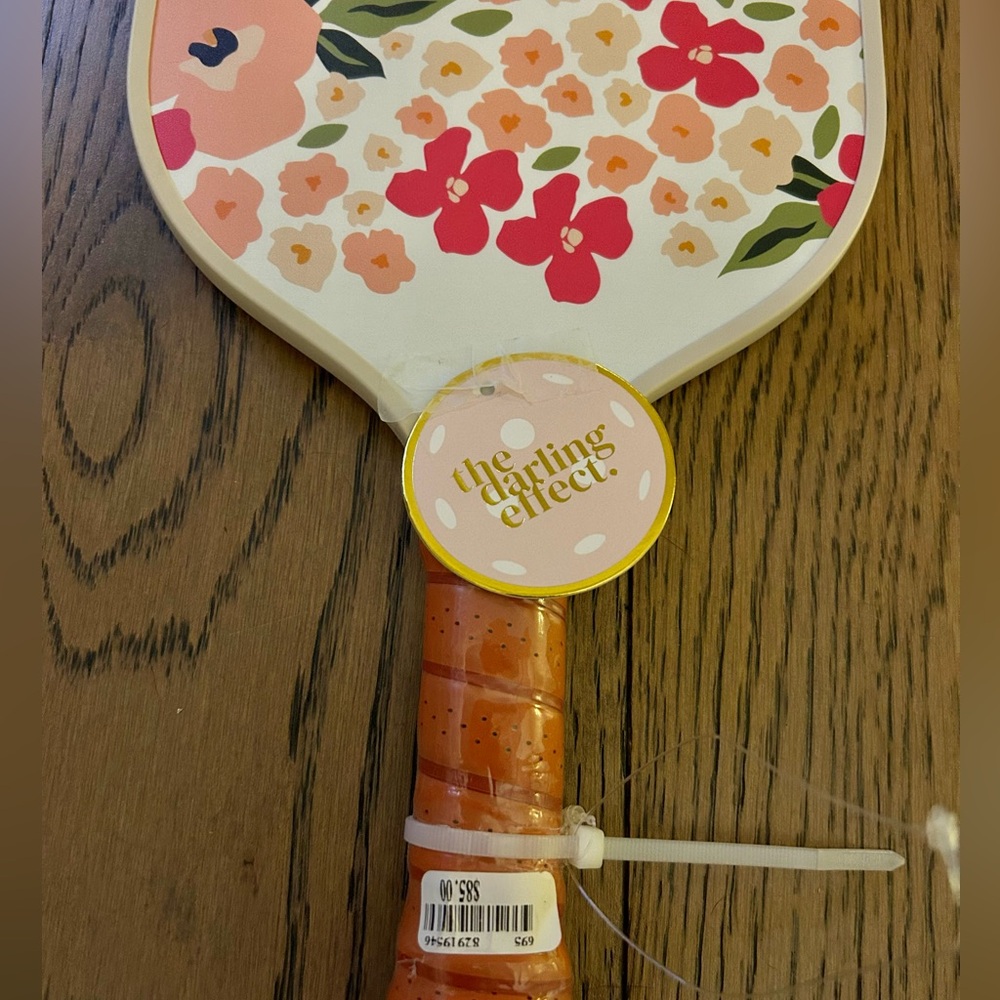 NEW WITH TAGS! THE DARLING EFFECT Pickleball Paddle Lively Flora Pink - Picture 8 of 11